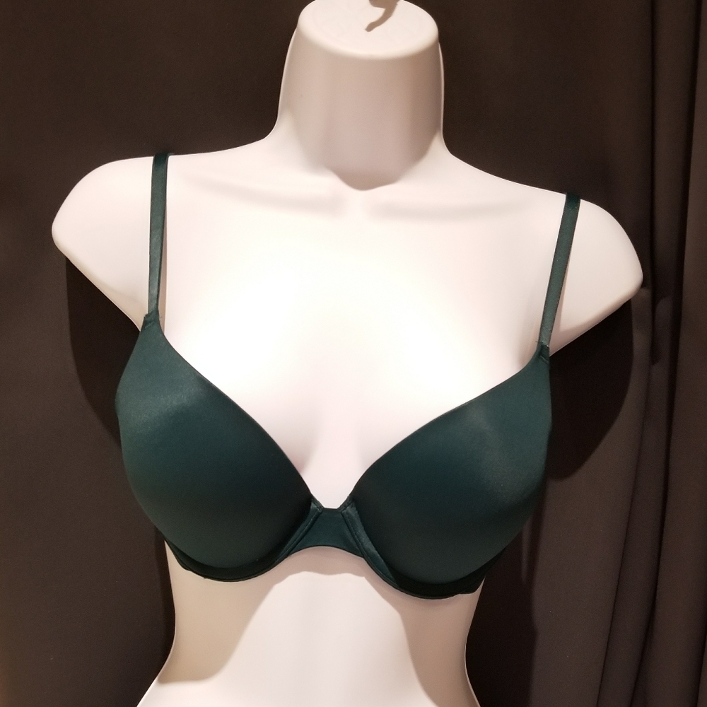 Victorias Secret Pink Bra 34B 36A DARK IVY EMERALD